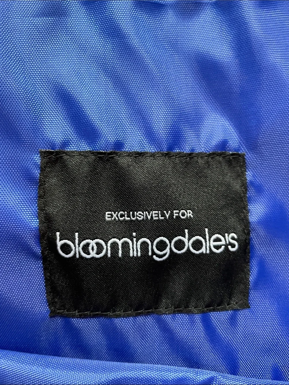Bloomingdale's Royal Blue Mini Duffel with 🌈 Straps
